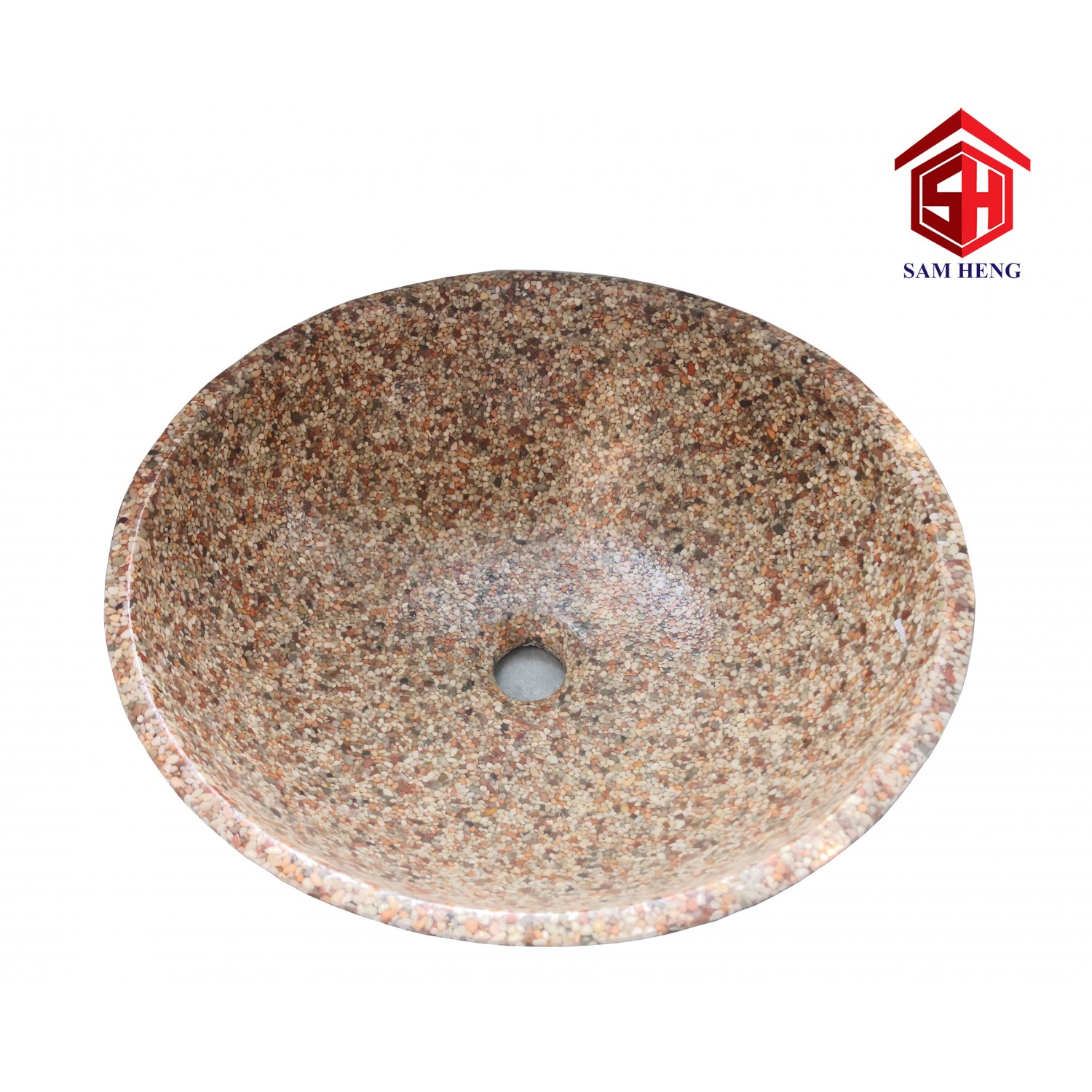 ROUND PEBBLE BASIN - BEIGE  ROUND PEBBLE BASIN - BEIGE