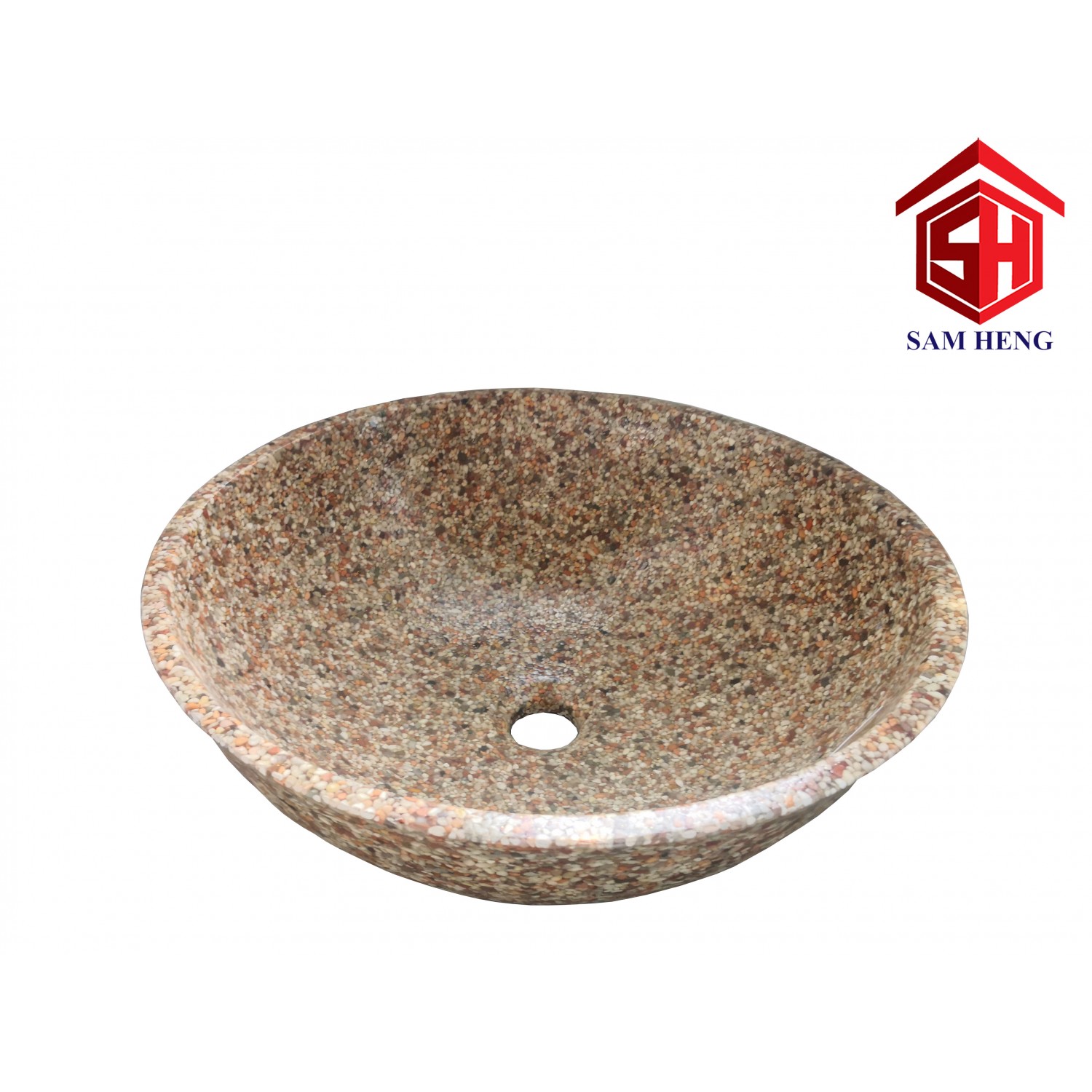 ROUND PEBBLE BASIN - BEIGE  ROUND PEBBLE BASIN - BEIGE