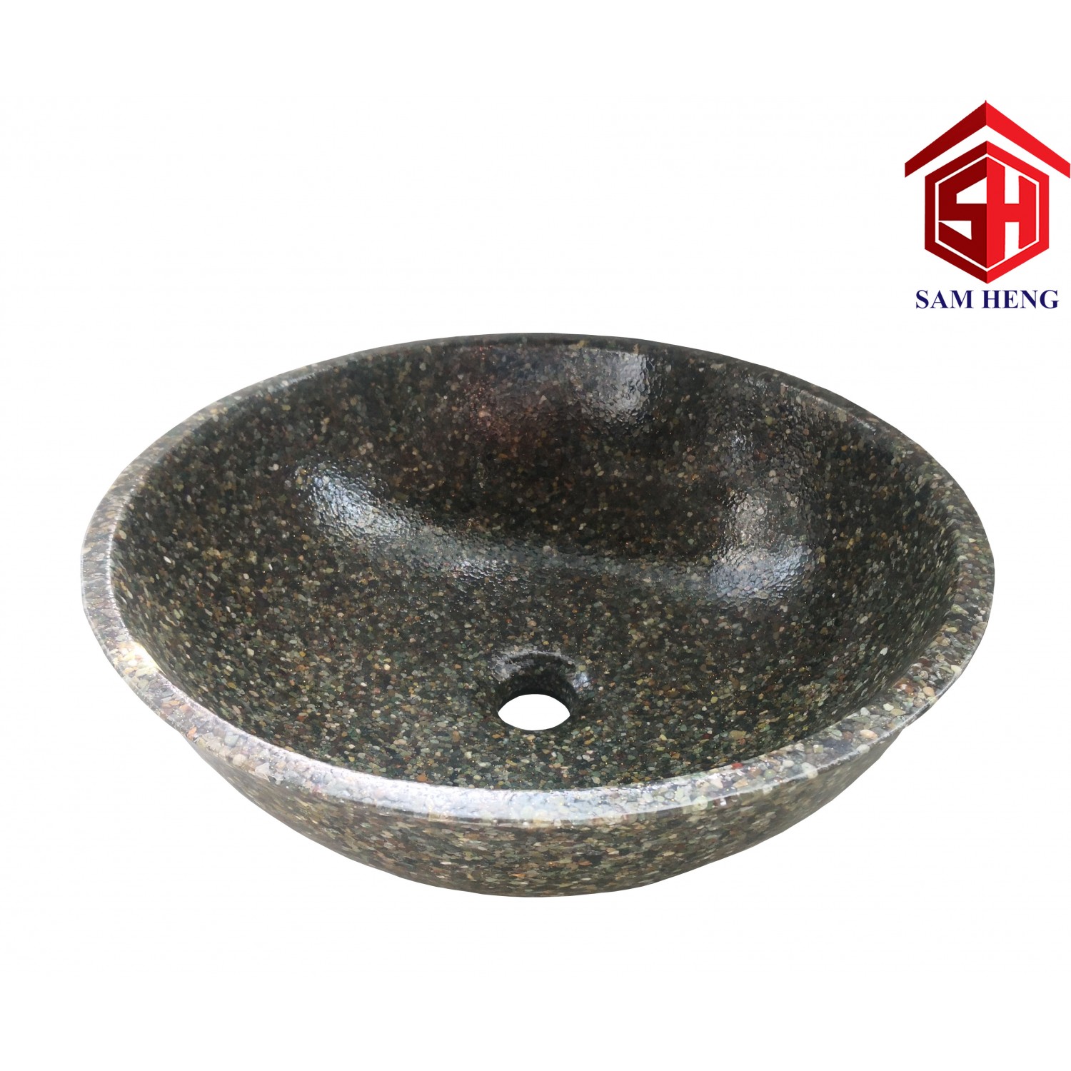 ROUND PEBBLE BASIN - BLACK ROUND PEBBLE BASIN - BLACK