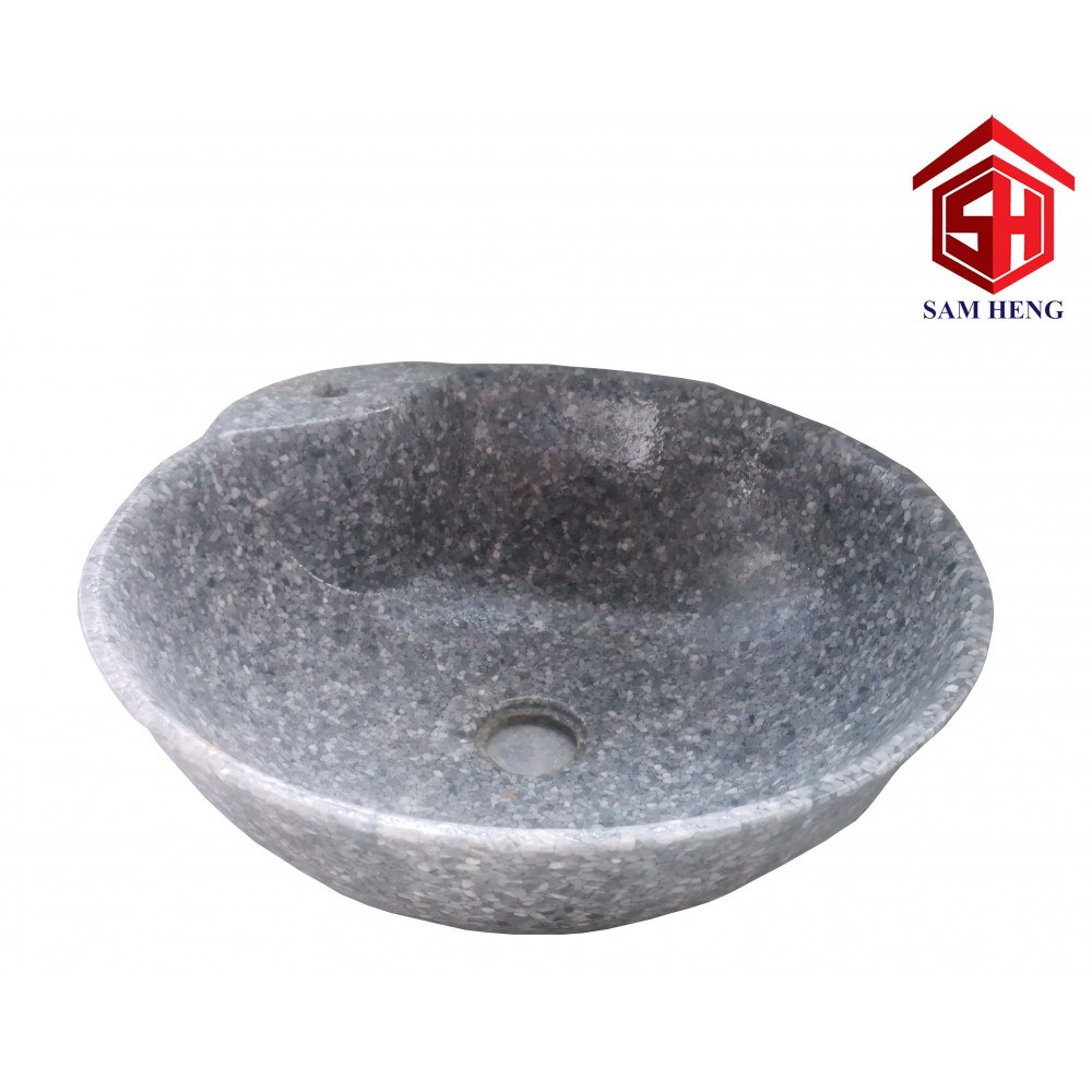 ROUND PEBBLE BASIN - GREY ROUND PEBBLE BASIN - GREY