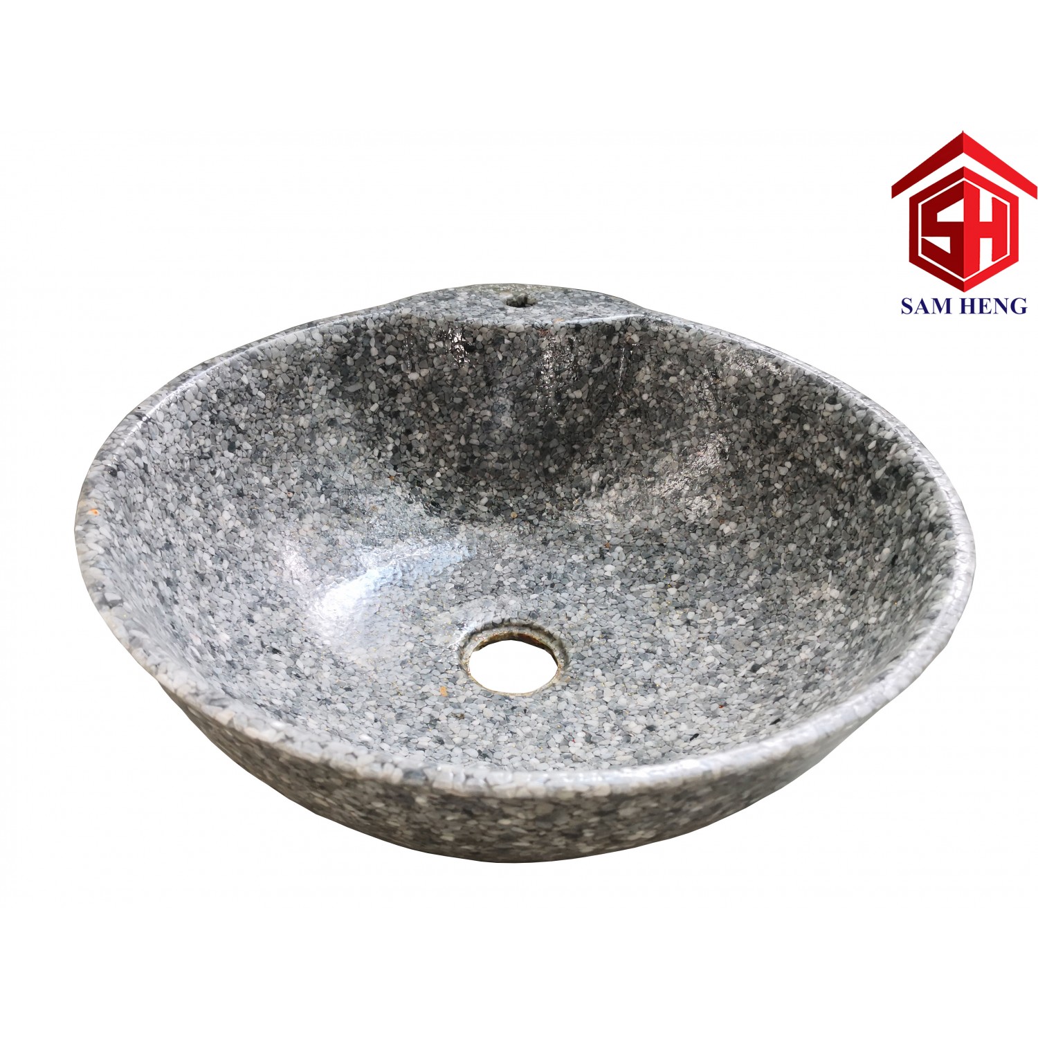 ROUND PEBBLE BASIN - GREY ROUND PEBBLE BASIN - GREY