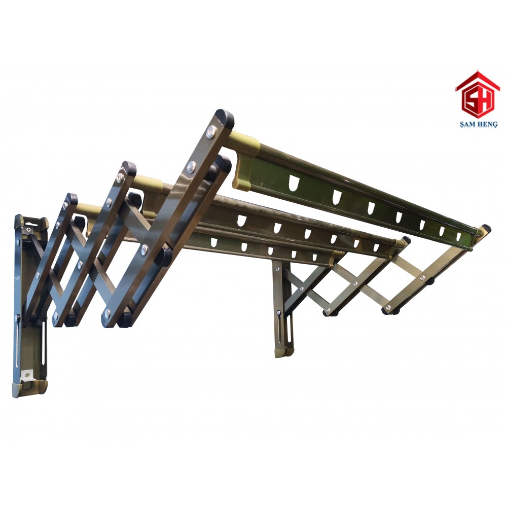 SHCH418A 1.2m 4 BAR ALUMINIUM RETRACTABLE CLOTH HANGER