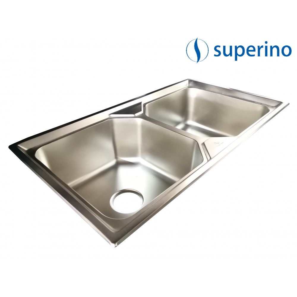 SUPERINO - DOUBLE BOWL 230mm(H)x900mm(W)x500mm(D)