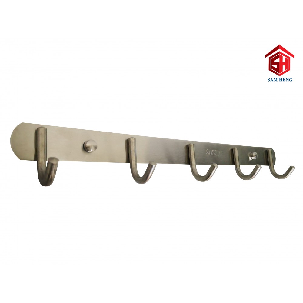 SH318-5(M) 5 HOOKS STAINLESS STEEL CLOTH HANGER (SATIN)