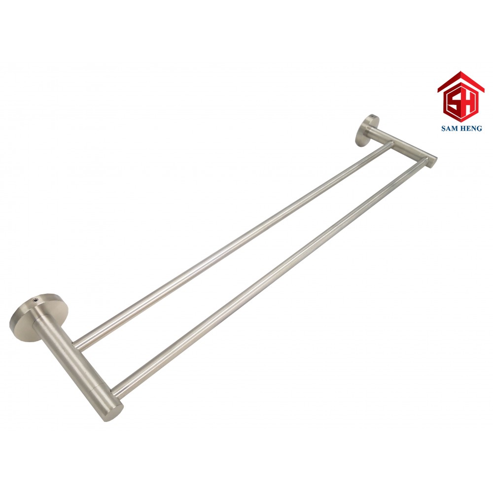 STC012 60CM STAINLESS STEEL DOUBLE TOWEL BAR (SATIN)