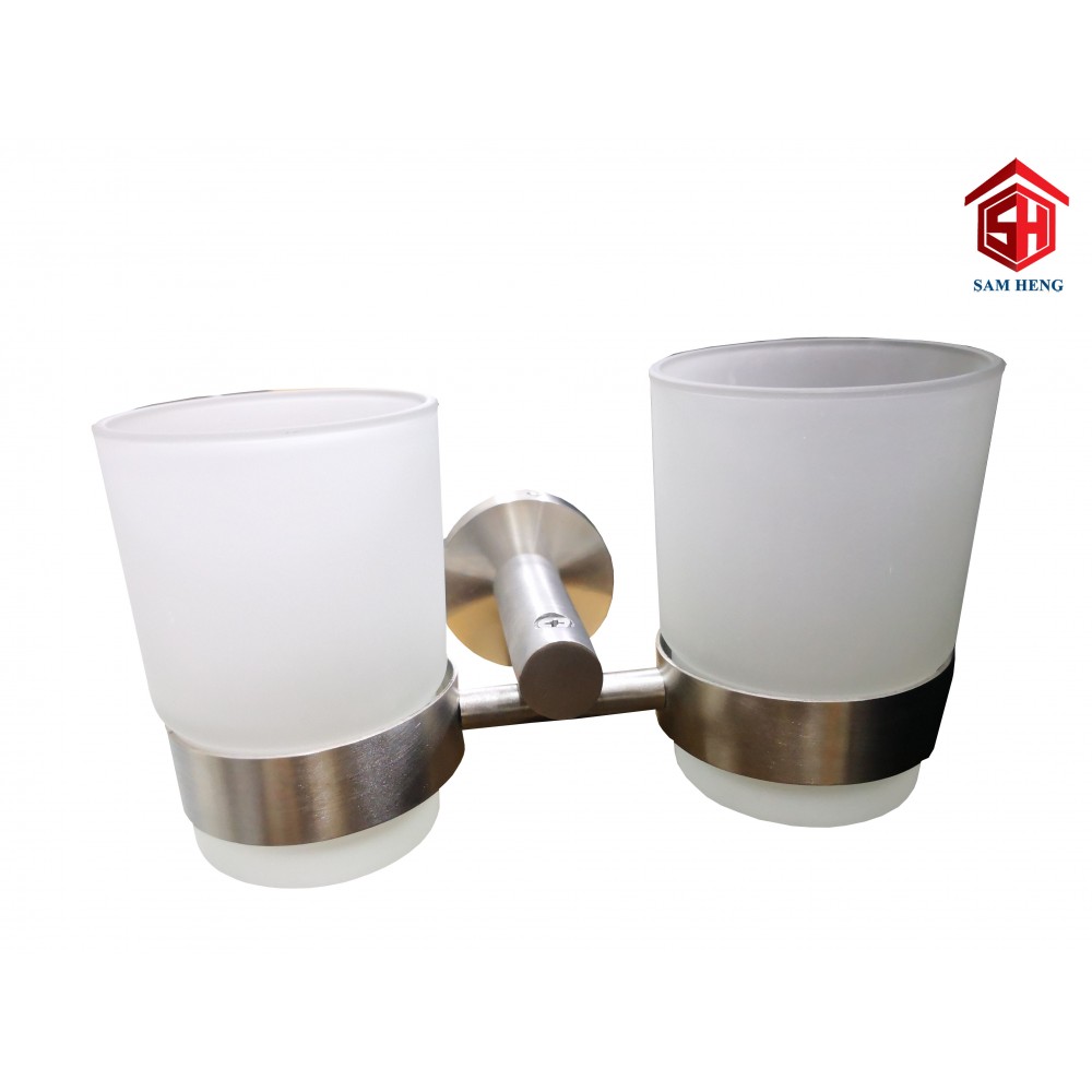 STWC002 DOUBLE TUMBLER HOLDER WITH 2 GLASS CUP