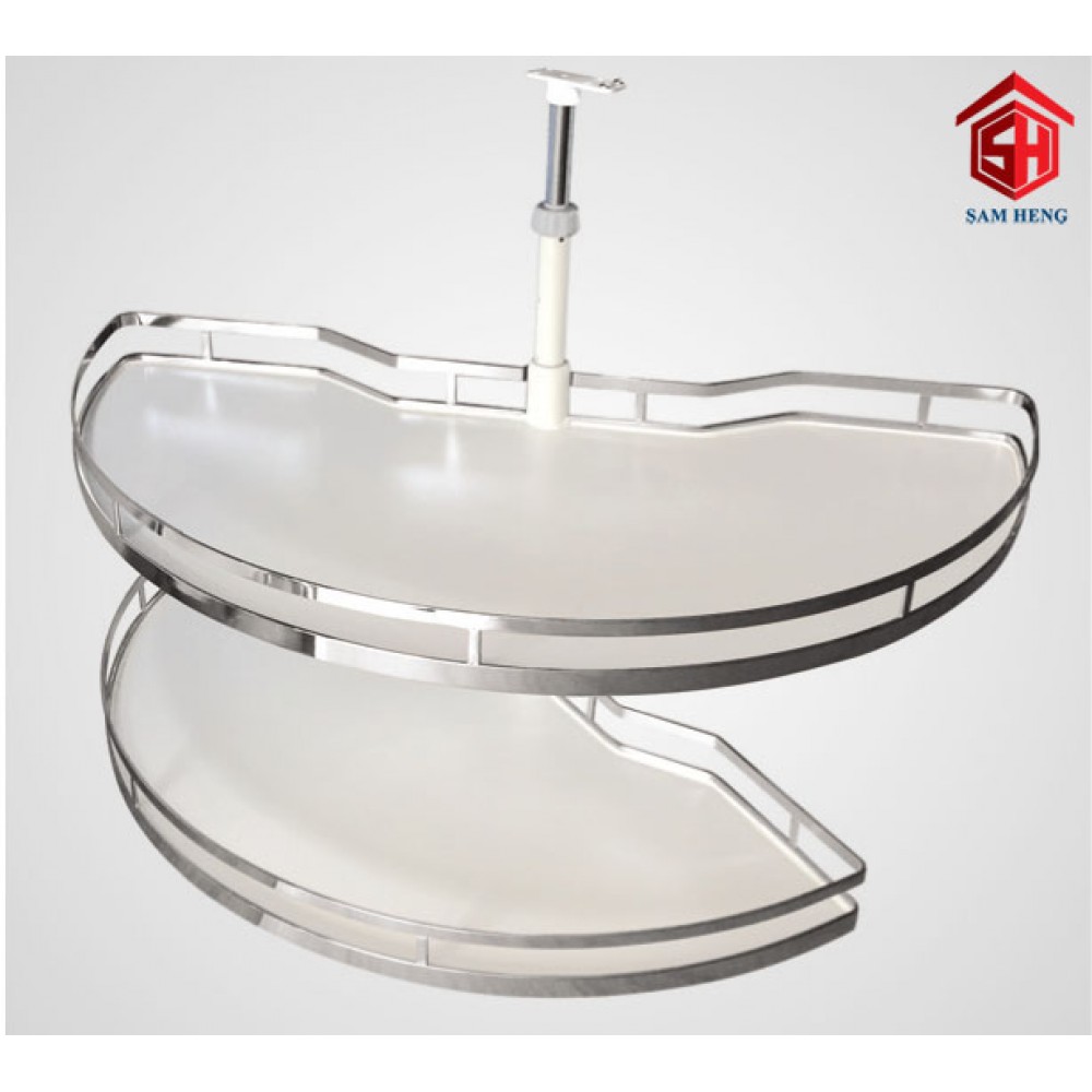 SCT0180 ACTYLIC DOUBLE LAYER 180 DEGREE SWIVEL BASKET 