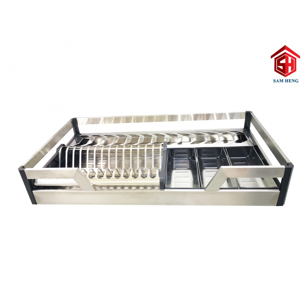 SBT0880 800MM STAINLESS STEEL STOVE DRAWER BASKET C/W REMOVABLE TRAYS