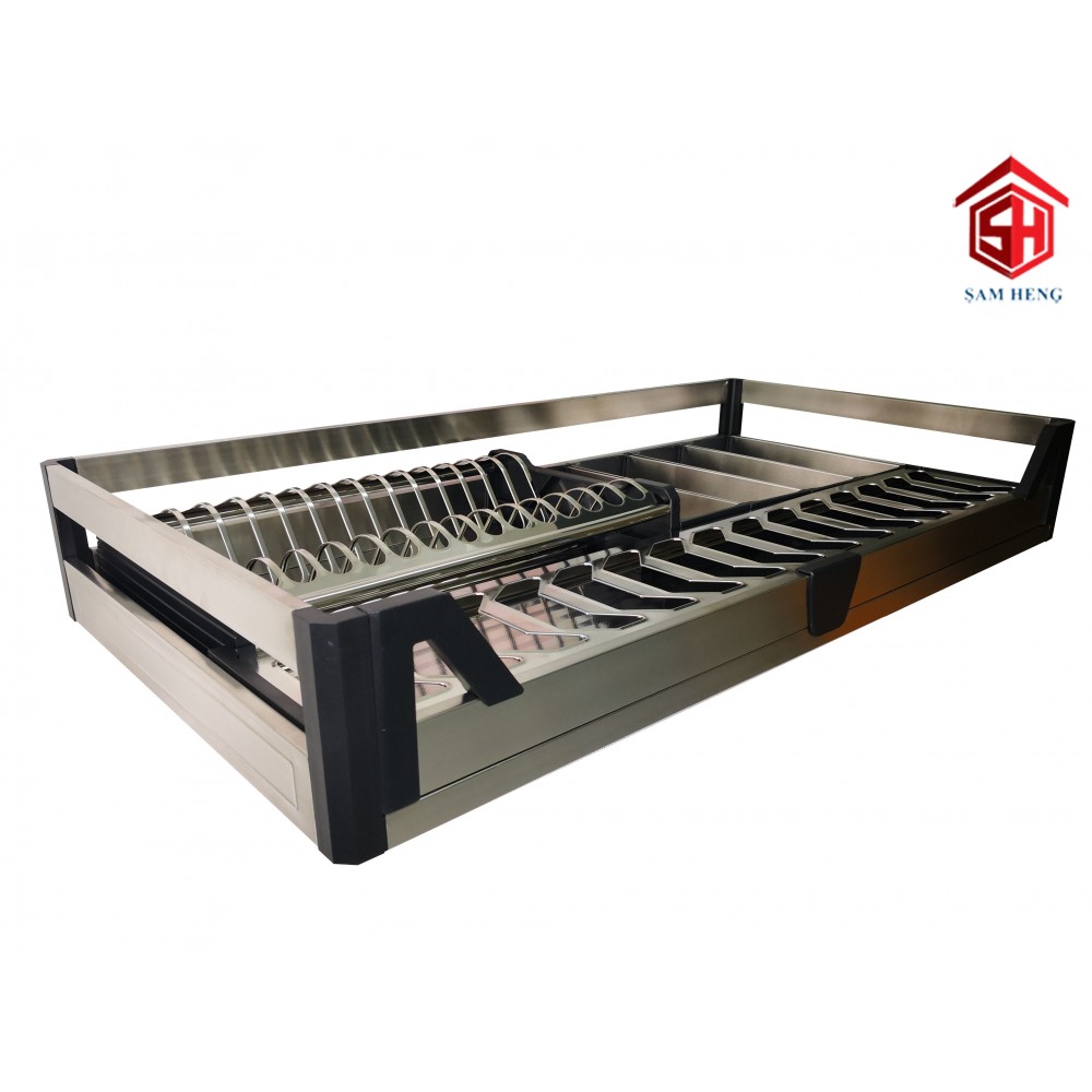 SBT0890 900MM STOVE DRAWER BASKET C/W REMOVABLE TRAYS