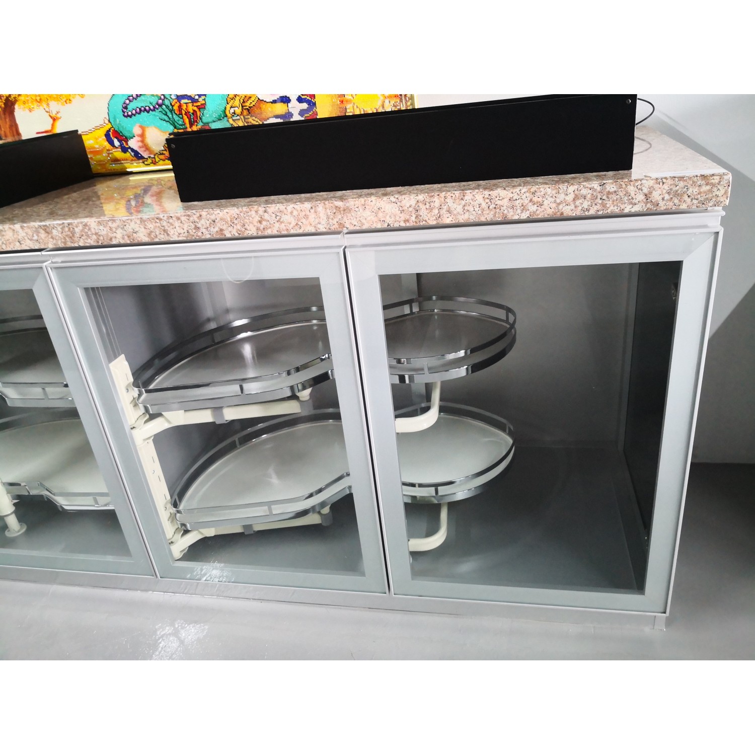 CABINET DOUBLE LAYER  ARCLIC SWIVEL OVAL BASKET CABINET DOUBLE LAYER  ARCLIC SWIVEL OVAL BASKET