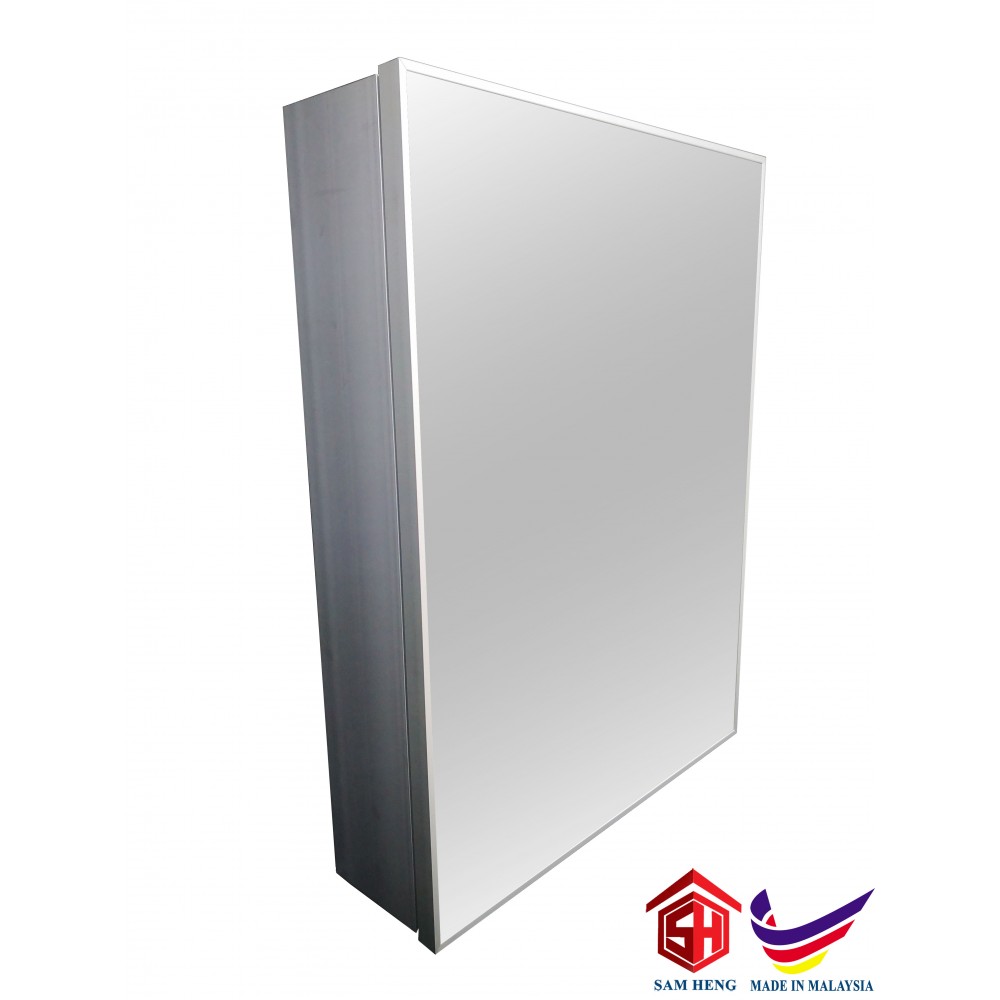 SMC-S4(2) ALUMINIUM MIRROR CABINET, SILVER NA 500mm(H)m400mm(W)x122mm(D) 