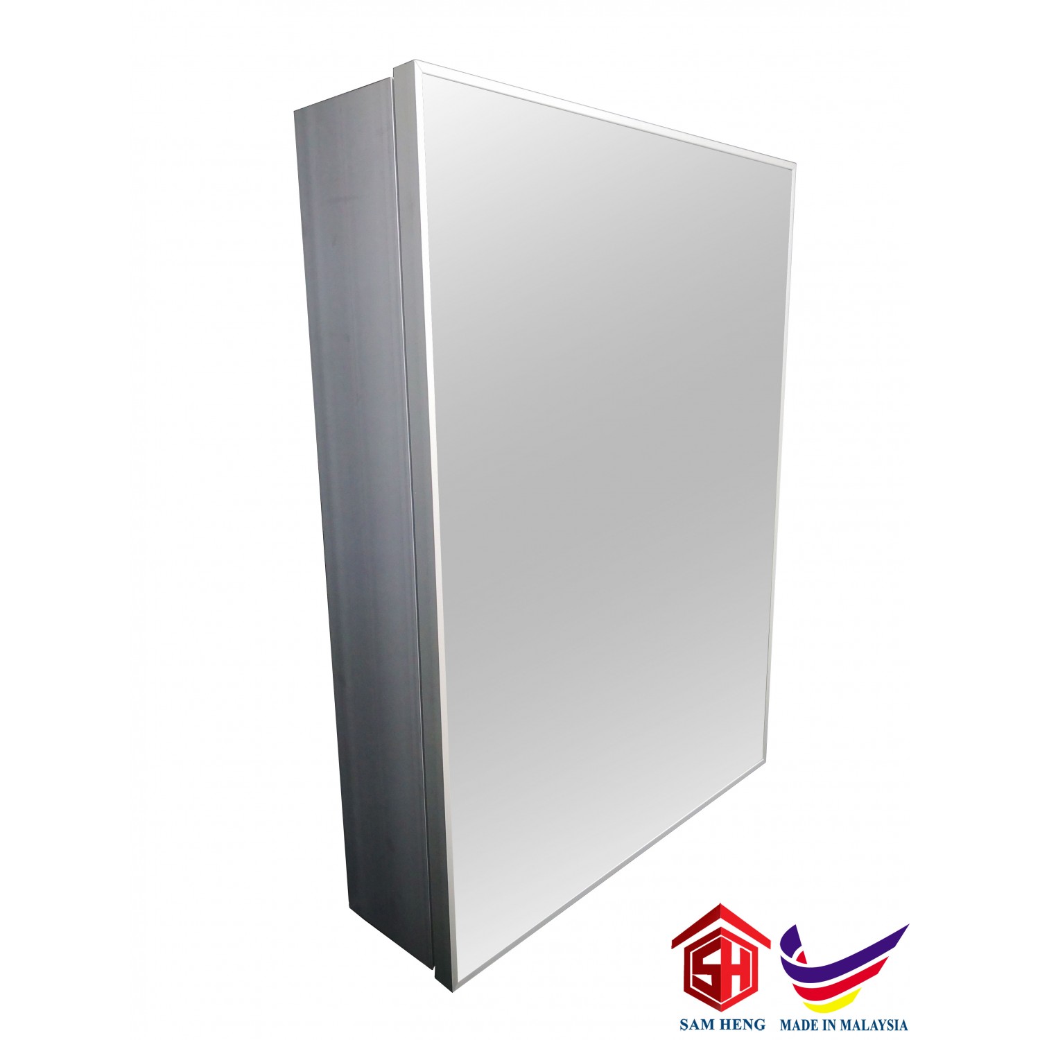 SMC-S4(2) ALUMINIUM MIRROR CABINET, SILVER NA 500mm(H)m400mm(W)x122mm(D) 