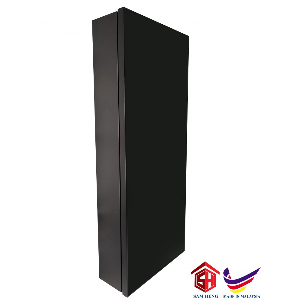 SMC-B4SC-B Bathroom aluminium cabinet,powder coated matte black 800mm(H)x325mm(W)x122mm(D) /Aluminium Paparan Kabinet Bersalut Serbuk