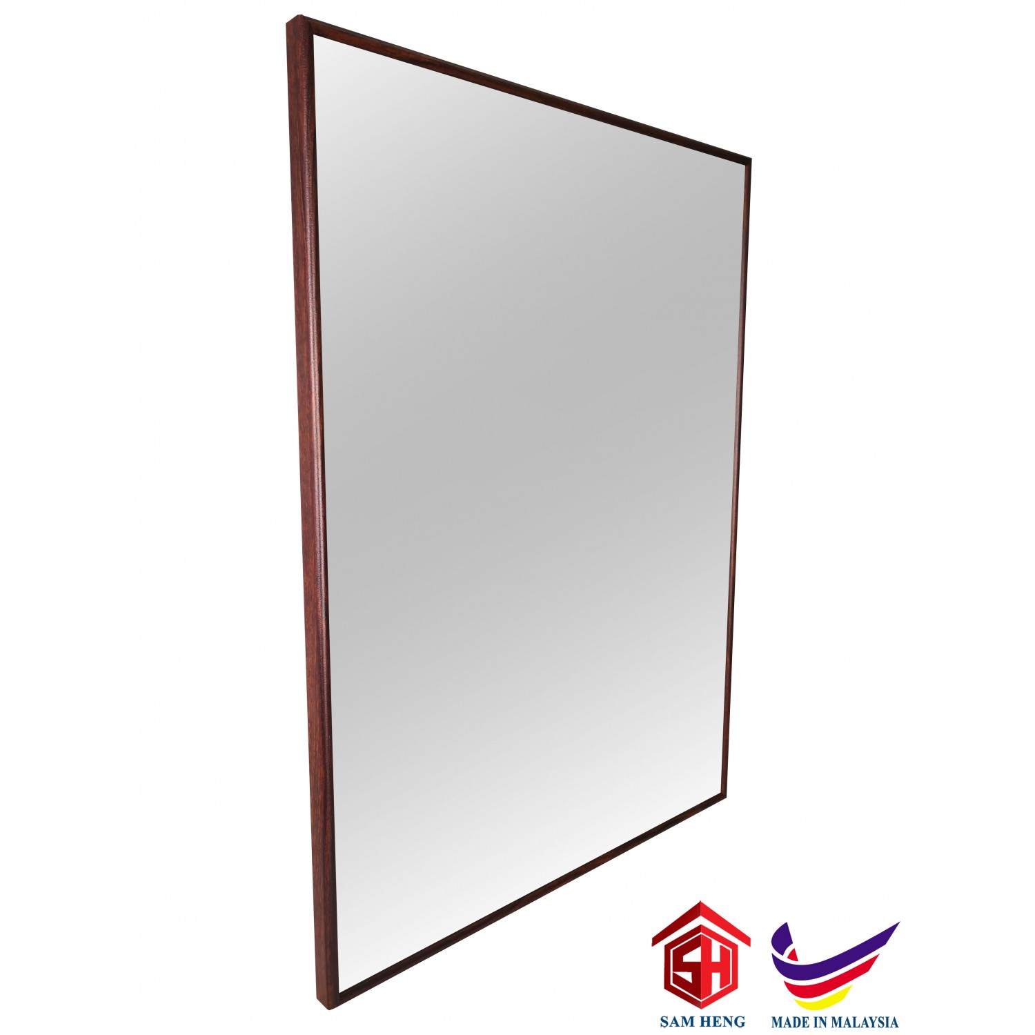 SMRDB(S) Bathroom Aluminium Mirror Frame,Powder Coated Sandblast Dark Brown 595mm(H)x445mm(W)x21mm(D)/Bilik Mandi Aluminium Cermin Bingkai Bersalut Serbuk