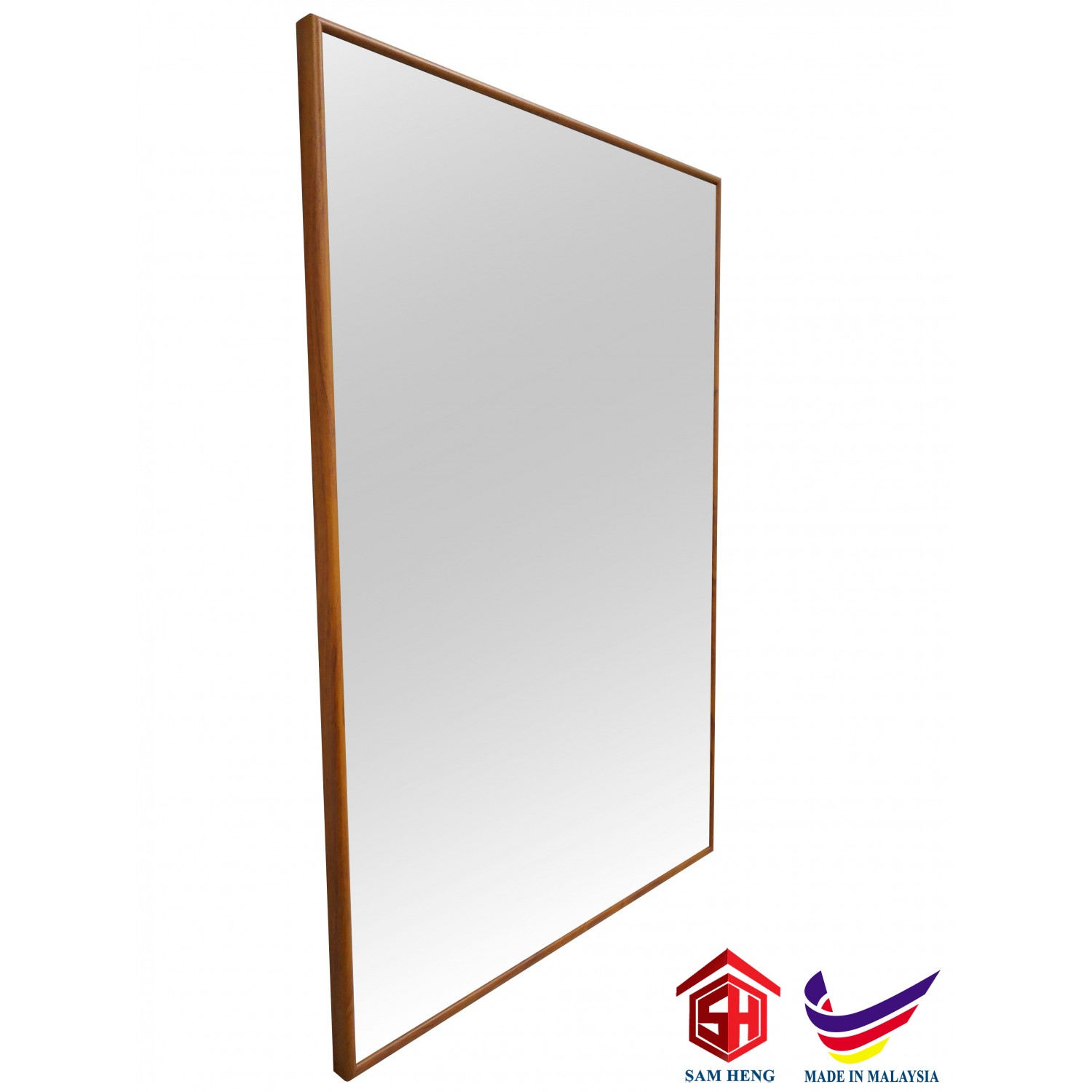 SMRLB(L) Bathroom Aluminium Mirror Frame,Powder Coated Light Brown 700mm(H)x500mm(W)x21mm(D)/Bilik Mandi Aluminium Cermin Bingkai Bersalut Serbuk