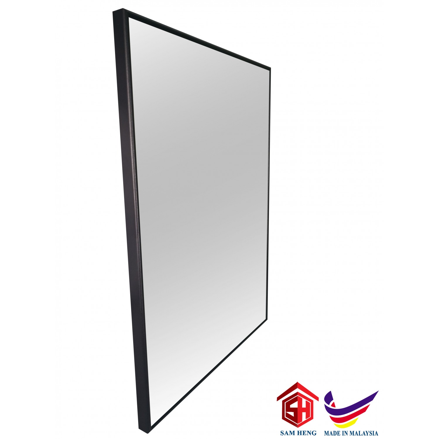 SMRB(L) Bathroom Aluminium Mirror Frame,Powder Coated Sandblast Black 700mm(H)x500mm(W)x21mm(D)/Bilik Mandi Aluminium Cermin Bingkai Bersalut Serbuk